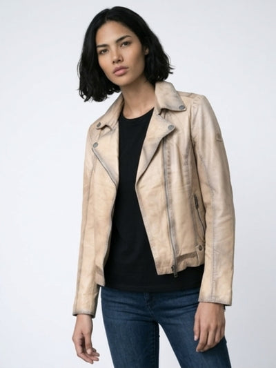 Chamarra Fayola Almond Leather