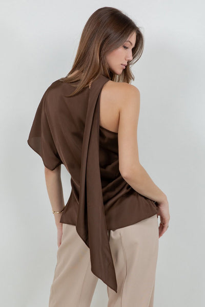 Blusa Satin Offshoulder