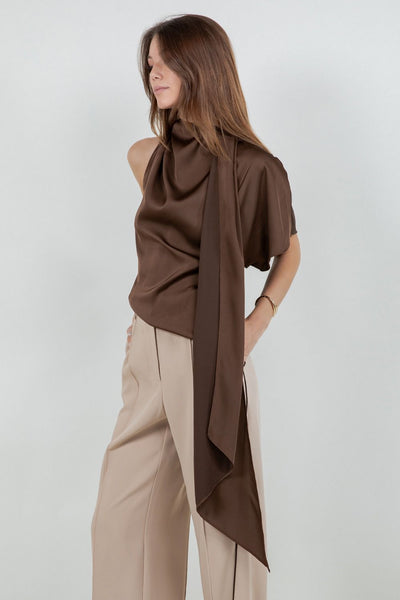Blusa Satin Offshoulder