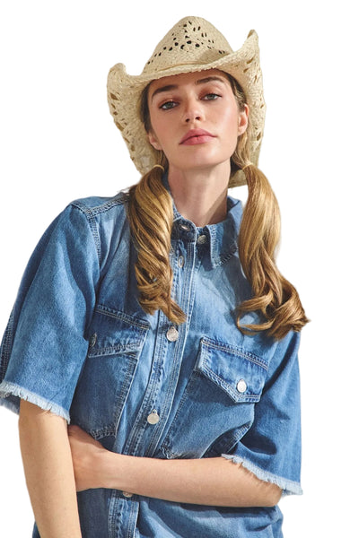 Camisa Vaquera Oversize Mezclilla