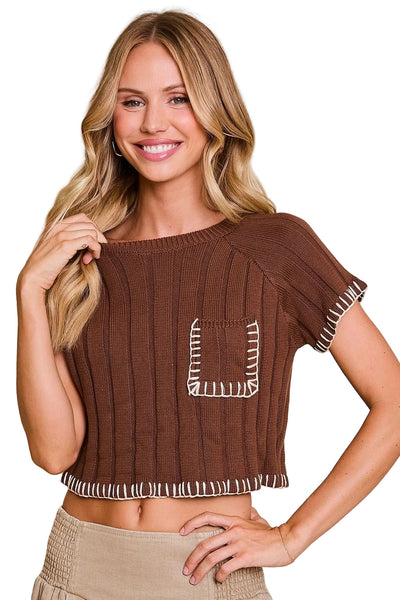 Blusa Tejida Pespunte