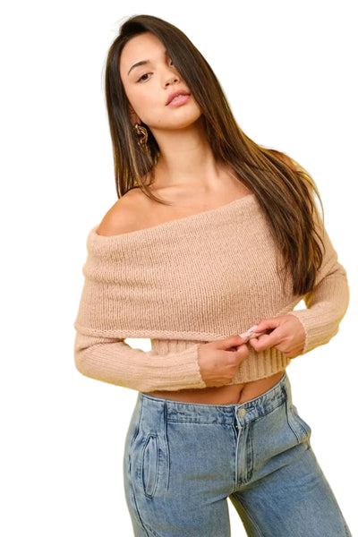 Sueter Offshoulders Beige