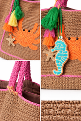 TOTE CRABBY CHIC RAFFIA