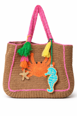 TOTE CRABBY CHIC RAFFIA