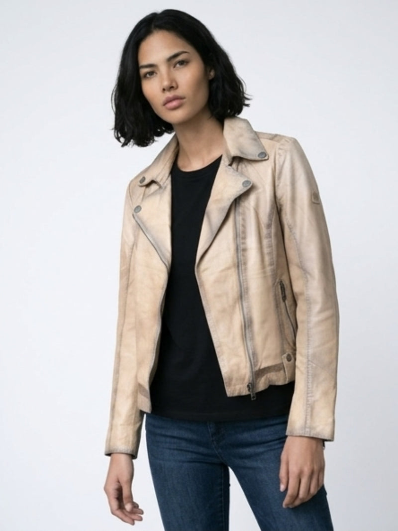 Chamarra Fayola Almond Leather