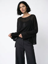 Sueter tejido transparente