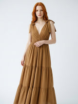 Vestido largo olanes