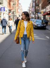 Chamarra piel Amber haze