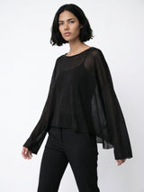 Sueter tejido transparente