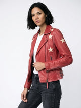 Chamarra estrellas  leather