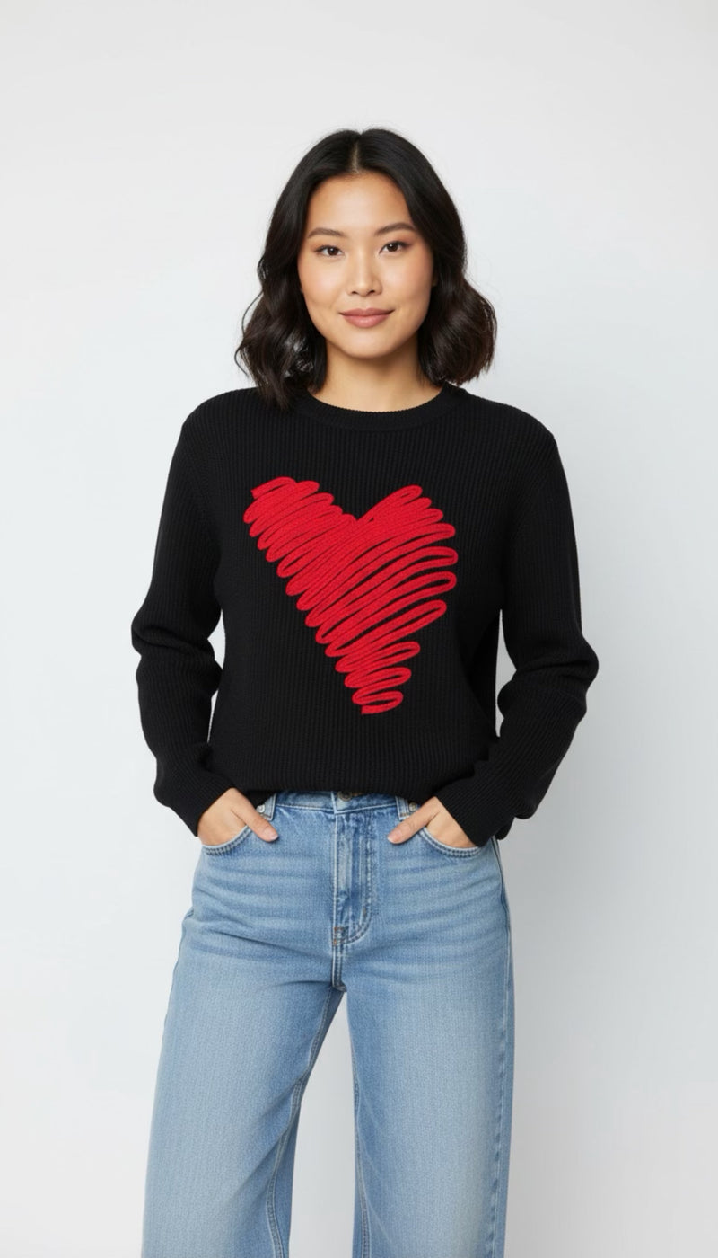 Sueter Negro Corazon