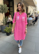 vestido 3/4 lentejuela