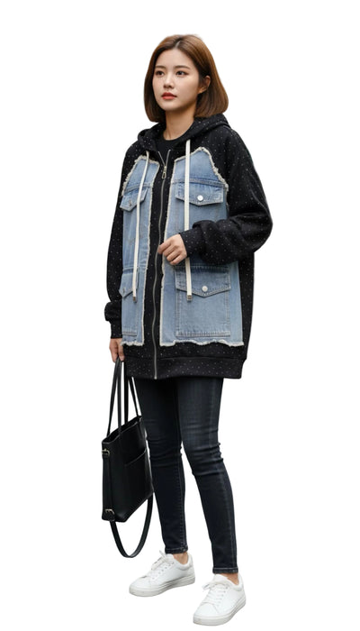 Sudadera Capucha Oversized Brillos