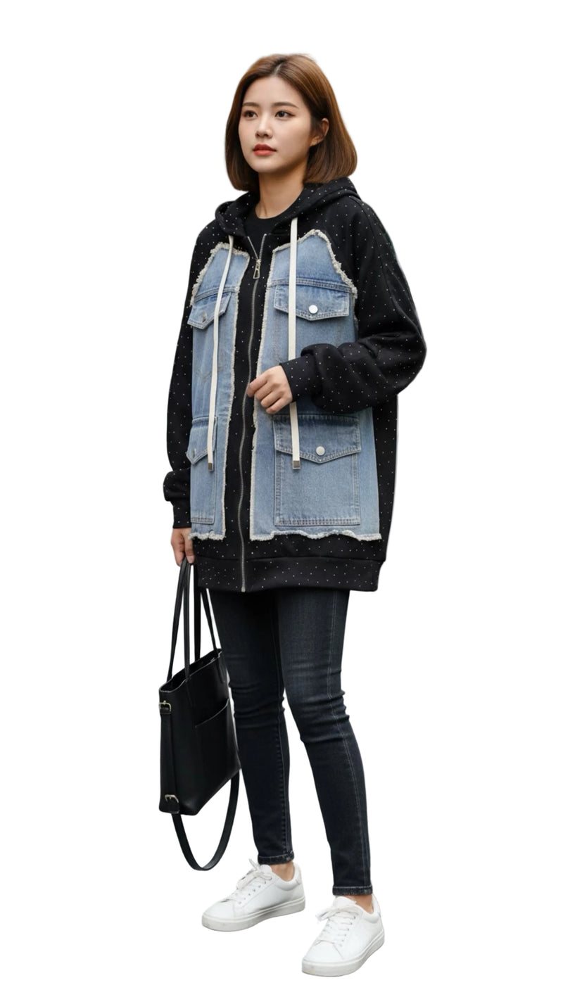 Sudadera Capucha Oversized Brillos