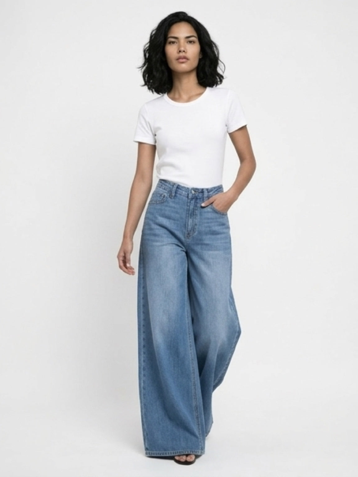 Jeans Anchos High Rise