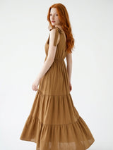 Vestido largo olanes