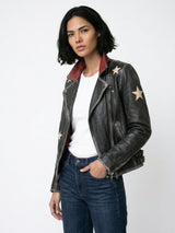 Chamarra estrellas  leather