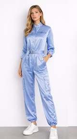 Jumpsuit satín cargo