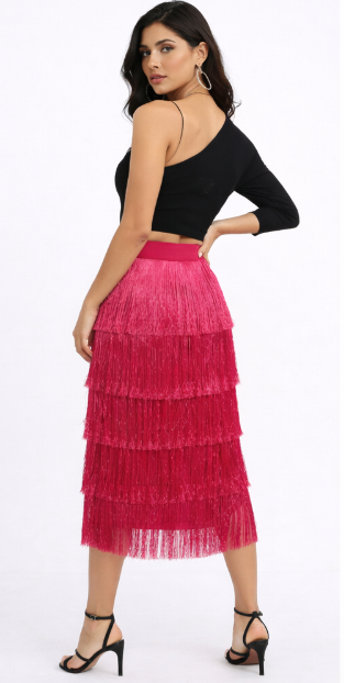 Falda Larga Flecos