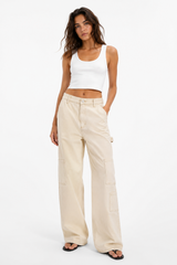 Pantalón cargo beige