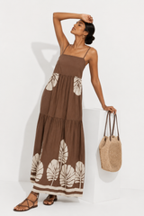 Vestido flores algodón