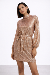 Vestido Dorado Lentejuelas