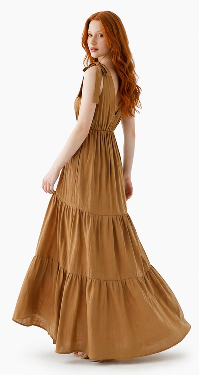Vestido Camel Tirantes