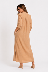 VESTIDO BOLSAS LINO