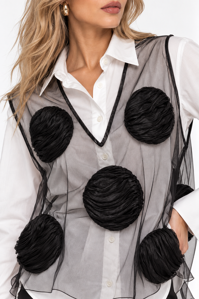 Camisa bolas tul