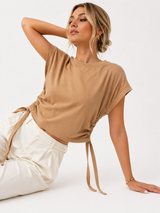 blusa algodón jareta