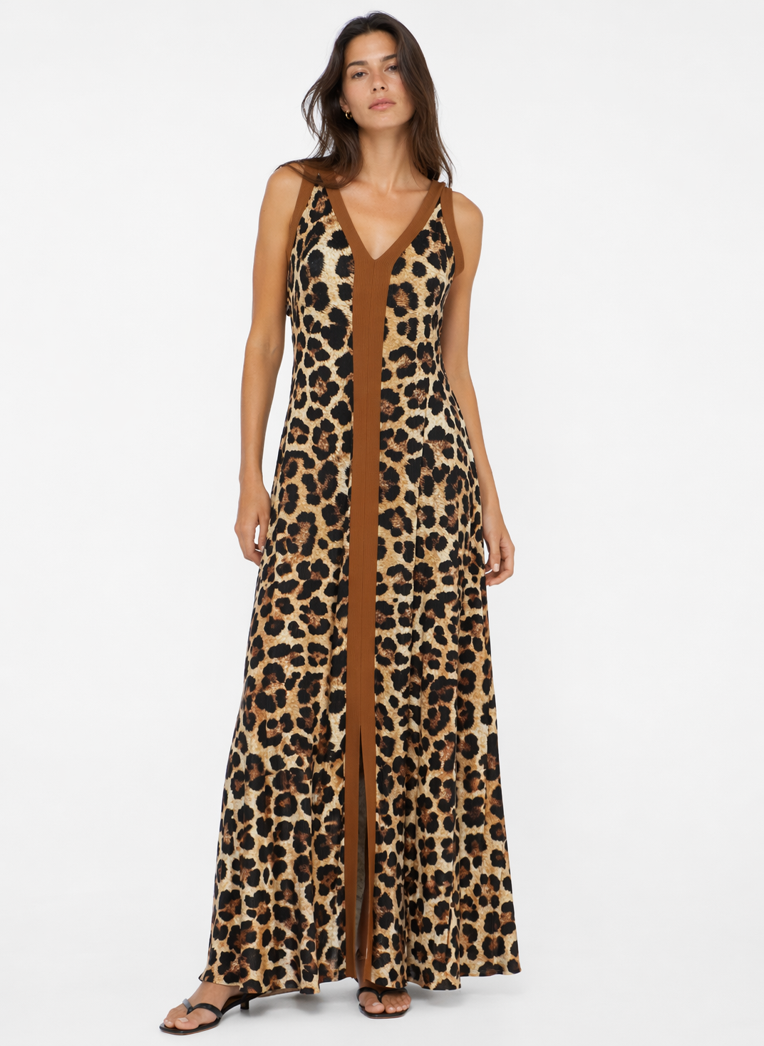 Vestido Animal Print Cuello V