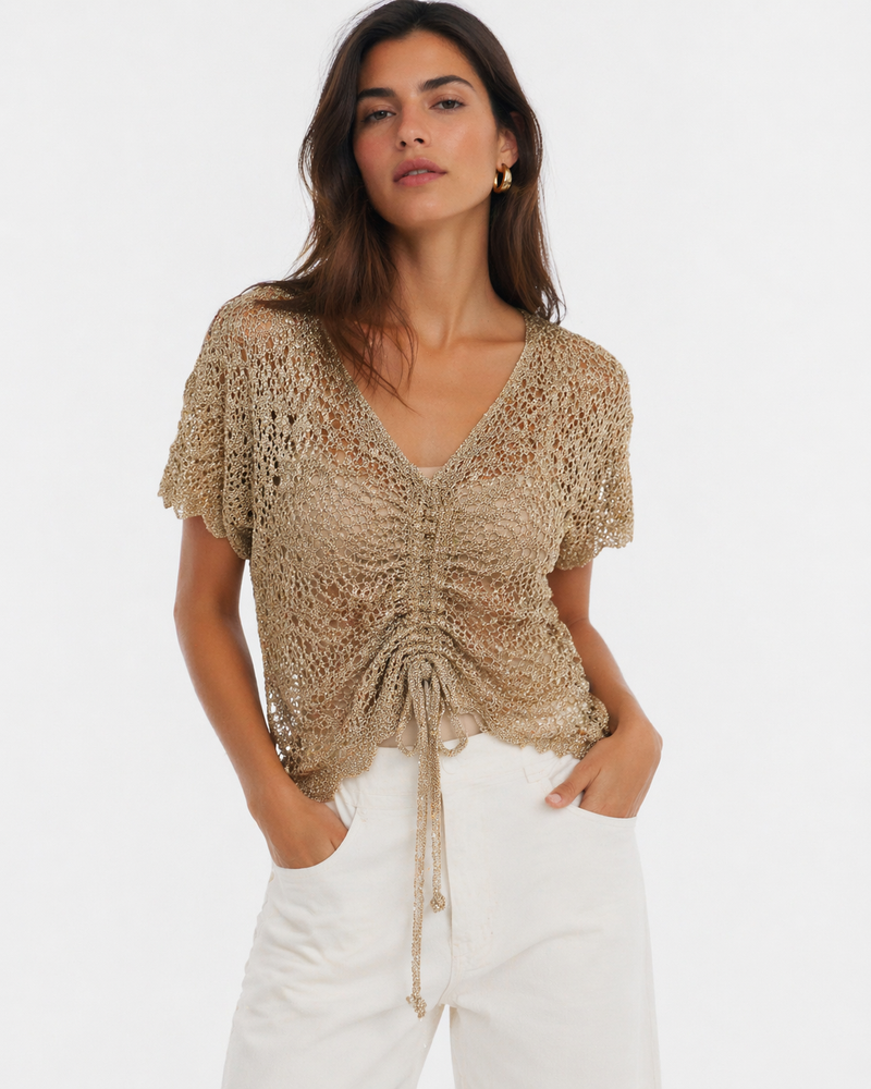Blusa Tejida Gold Rose