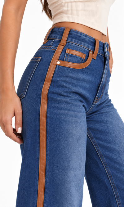 Jeans detalle vinipiel
