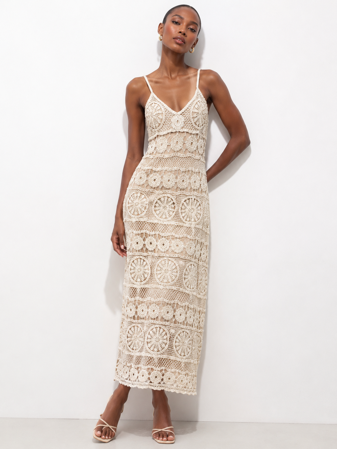 Vestido Chochet Largo