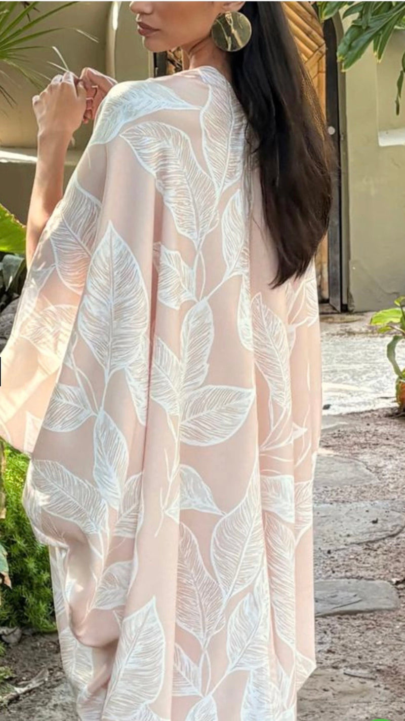 Kaftan Argolla Estampado Nude