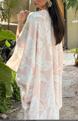 kaftan argolla estampado nude