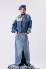 Falda maxi mezclilla