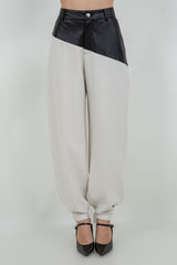Pantalon asimetric leather