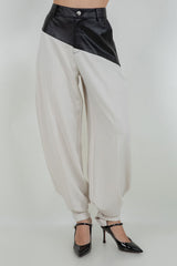 Pantalon asimetric leather