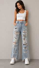 Jeans rotos cortos