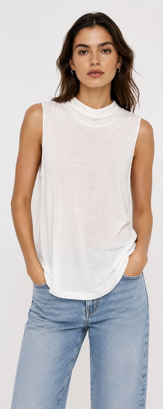 Blusa sin Mangas Cuello