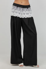 pantalón encaje tableado