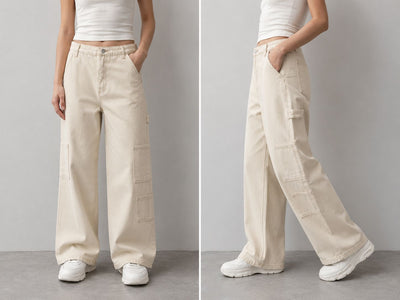 Pantalón Cargo Beige