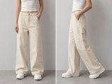 Pantalón cargo beige