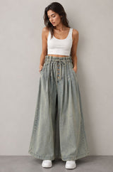 Pantalon de mezclilla tablones