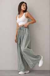 Pantalon de mezclilla tablones