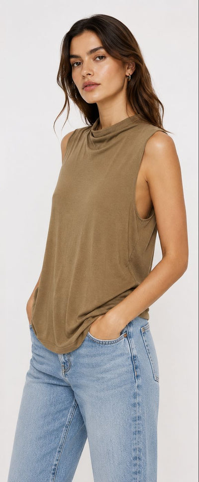 Blusa sin Mangas Cuello