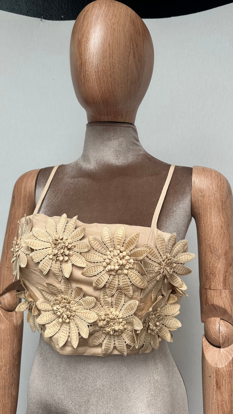 TOP FLORES BEIGE