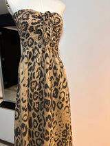 Vestido straples animal print