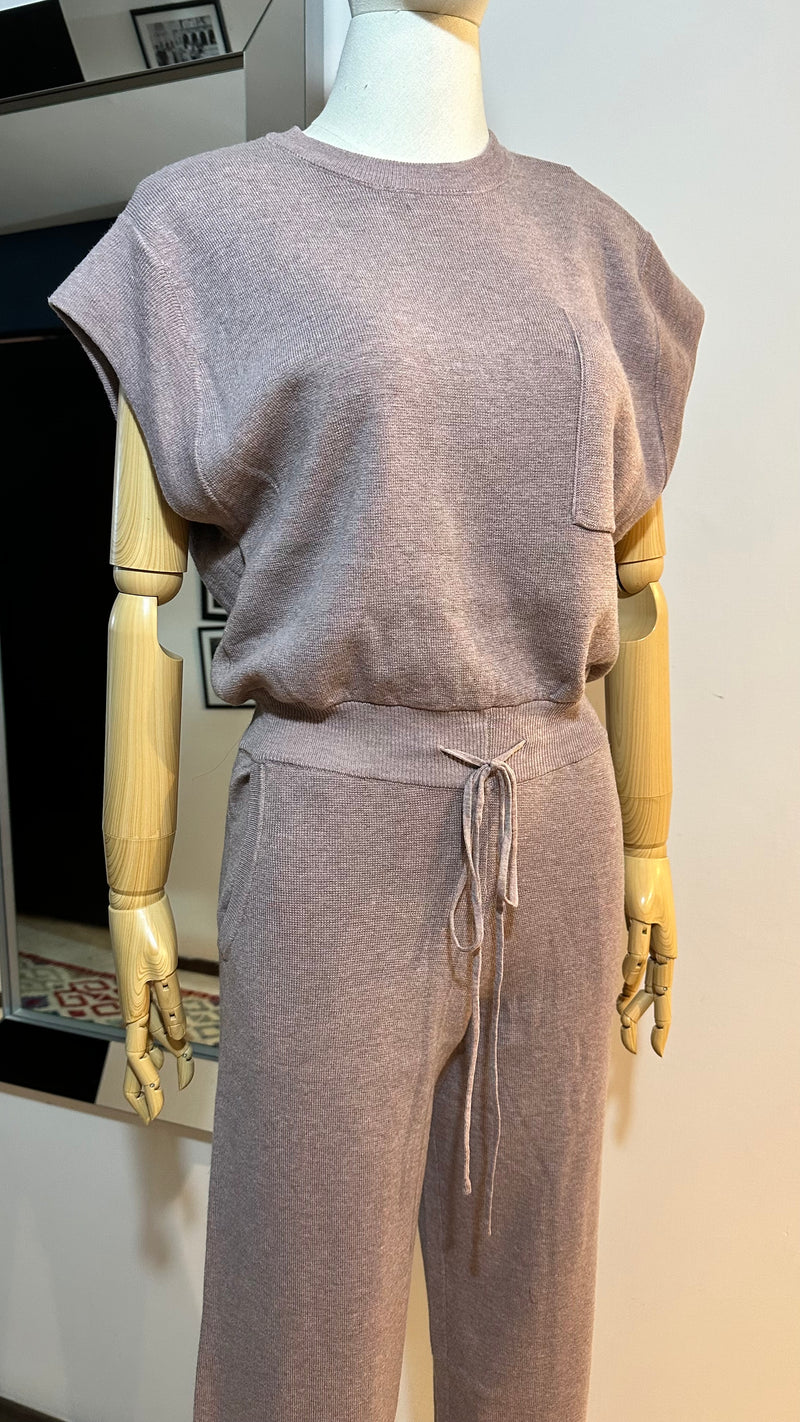 Jumpsuit tejido rosa